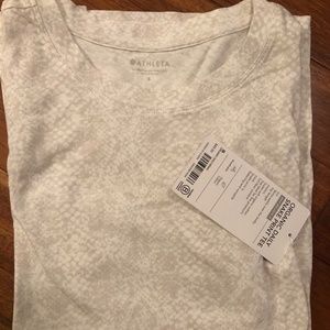 NWT Athleta Organic Daily Snake Print Tee, size small